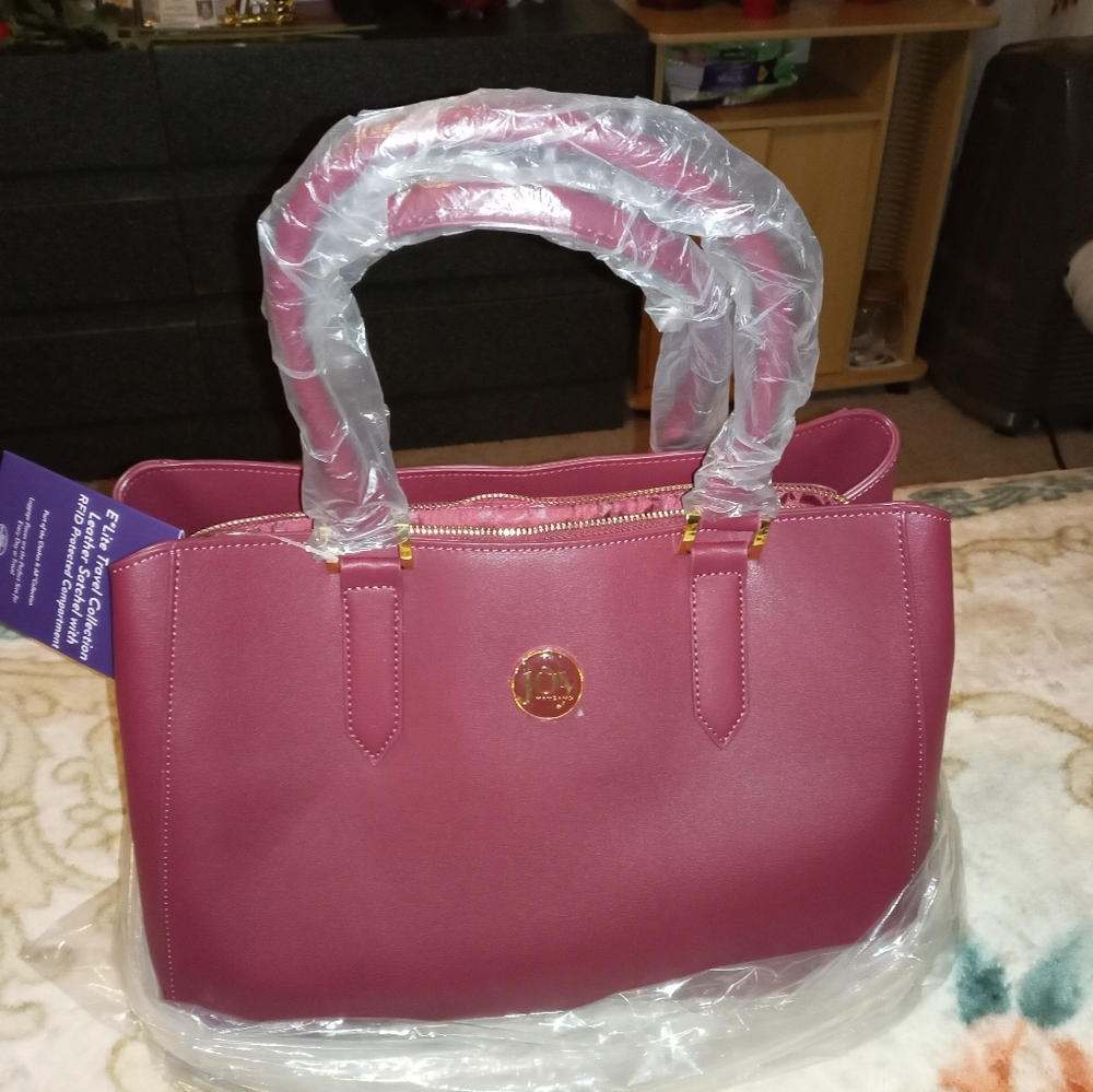Joy Mangano Leather Satchel Purse - Picture 4 of 6